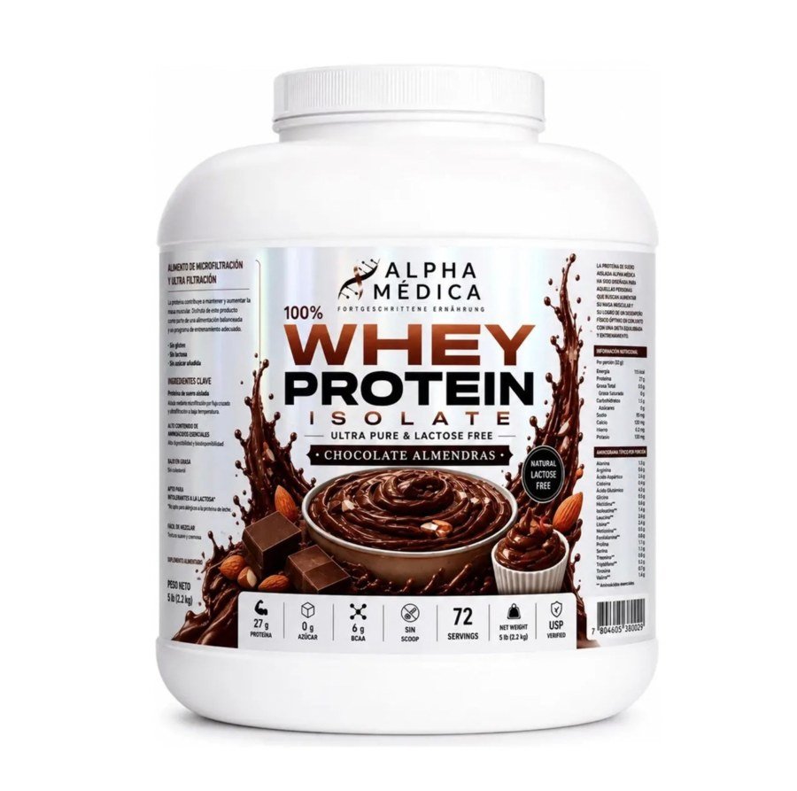 Proteína whey Alpha Medica 100 % Whey Isolate 2,2 kg