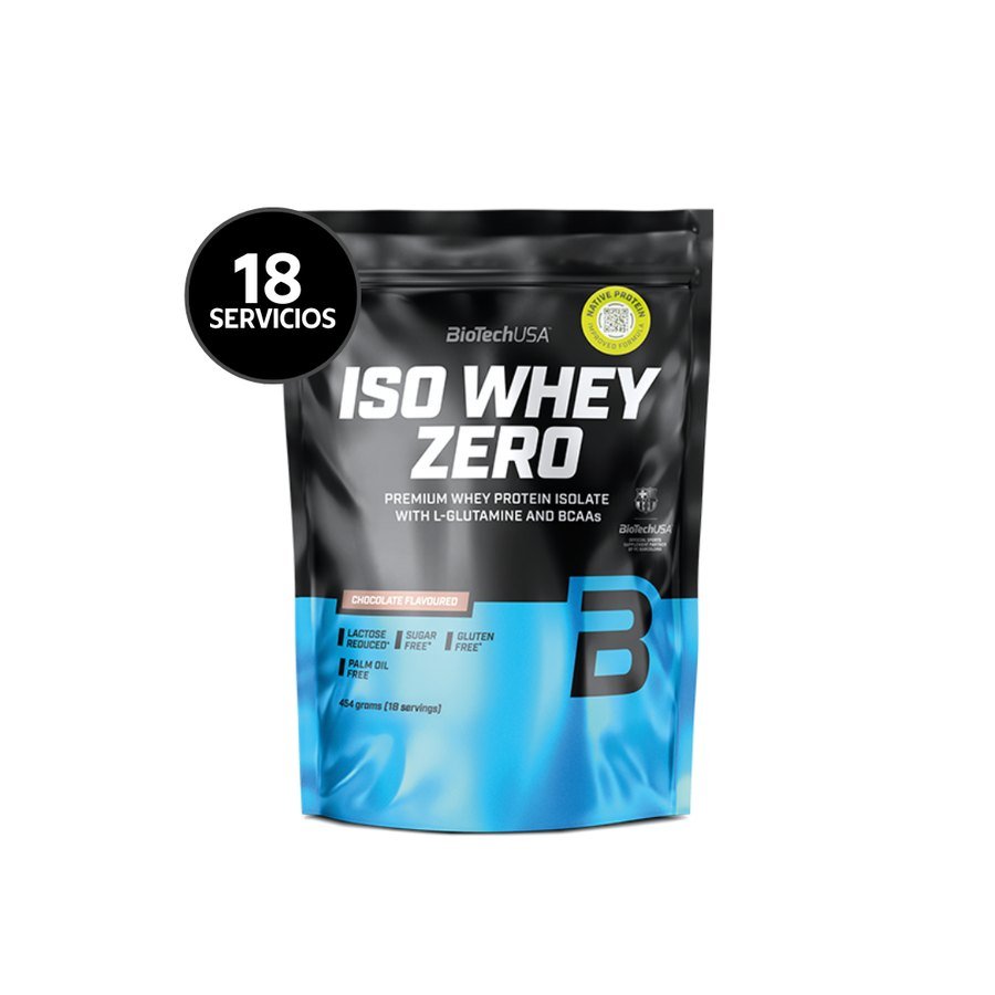 Proteína whey BioTechUSA Iso Whey Zero, envase de 454 g sabor Chocolate