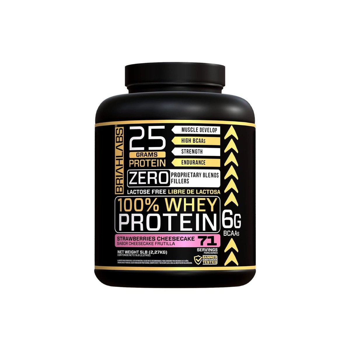 Proteína whey Briahlabs 100% Whey Protein 5 lb
